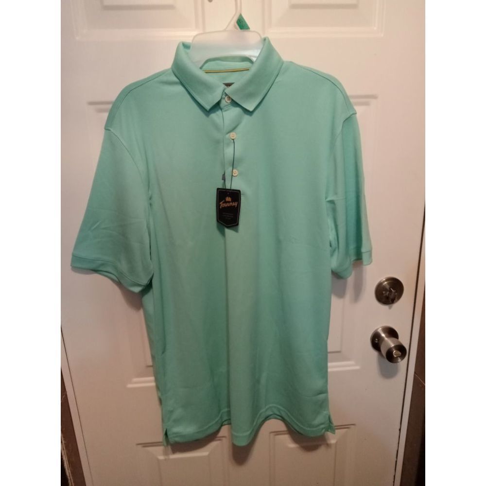 Tourney Golf Polo Shirt‎ Teal Green Men's Size Medium